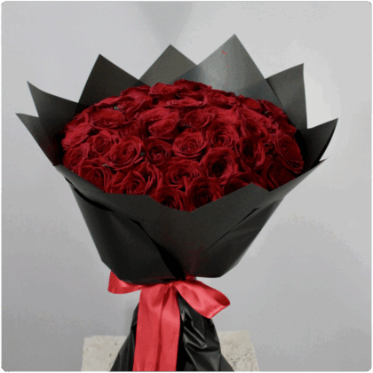 Bouquet  de  rosas rojas
