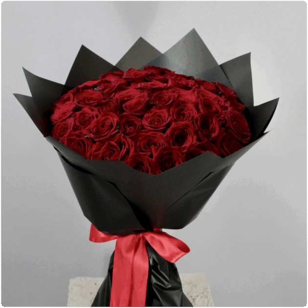 Bouquet  de  rosas rojas