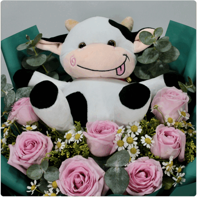 Bouquet de rosas + un peluche - Image 2