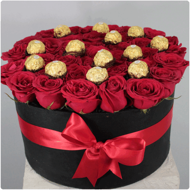 Box de  rosas + chocolate Ferrero rochier - Image 2